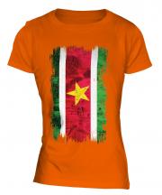 Suriname Grunge Flag Ladies T-Shirt