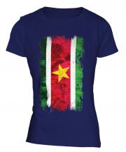 Suriname Grunge Flag Ladies T-Shirt