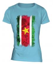 Suriname Grunge Flag Ladies T-Shirt