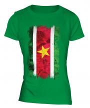 Suriname Grunge Flag Ladies T-Shirt