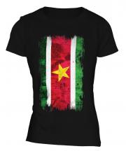 Suriname Grunge Flag Ladies T-Shirt