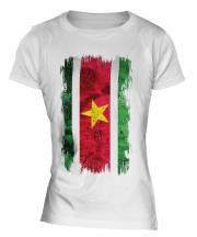 Suriname Grunge Flag Ladies T-Shirt