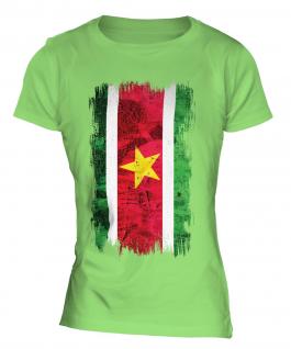 Suriname Grunge Flag Ladies T-Shirt
