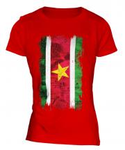 Suriname Grunge Flag Ladies T-Shirt
