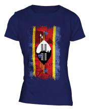 Swaziland Grunge Flag Ladies T-Shirt