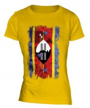 Swaziland Grunge Flag Ladies T-Shirt