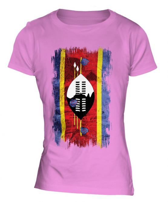 Swaziland Grunge Flag Ladies T-Shirt
