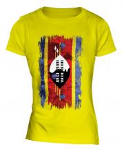 Swaziland Grunge Flag Ladies T-Shirt