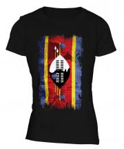 Swaziland Grunge Flag Ladies T-Shirt