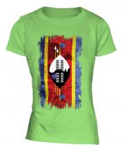 Swaziland Grunge Flag Ladies T-Shirt