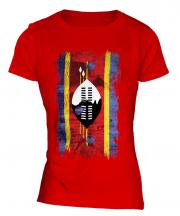 Swaziland Grunge Flag Ladies T-Shirt