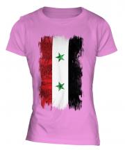 Syria Grunge Flag Ladies T-Shirt