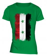 Syria Grunge Flag Ladies T-Shirt