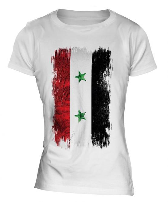 Syria Grunge Flag Ladies T-Shirt