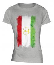 Tajikistan Grunge Flag Ladies T-Shirt