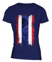 Thailand Grunge Flag Ladies T-Shirt