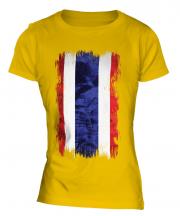 Thailand Grunge Flag Ladies T-Shirt