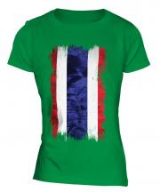 Thailand Grunge Flag Ladies T-Shirt