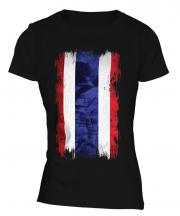 Thailand Grunge Flag Ladies T-Shirt