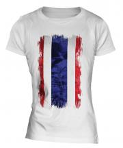 Thailand Grunge Flag Ladies T-Shirt