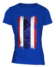 Thailand Grunge Flag Ladies T-Shirt