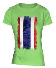 Thailand Grunge Flag Ladies T-Shirt