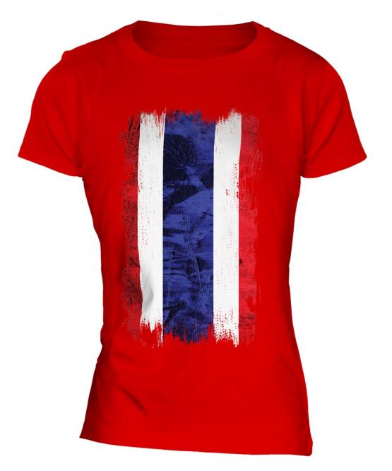 Thailand Grunge Flag Ladies T-Shirt