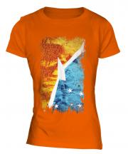 Tierra Del Fuego Province Grunge Flag Ladies T-Shirt