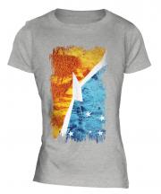 Tierra Del Fuego Province Grunge Flag Ladies T-Shirt