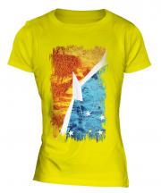 Tierra Del Fuego Province Grunge Flag Ladies T-Shirt