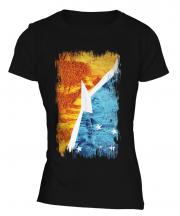 Tierra Del Fuego Province Grunge Flag Ladies T-Shirt