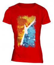 Tierra Del Fuego Province Grunge Flag Ladies T-Shirt