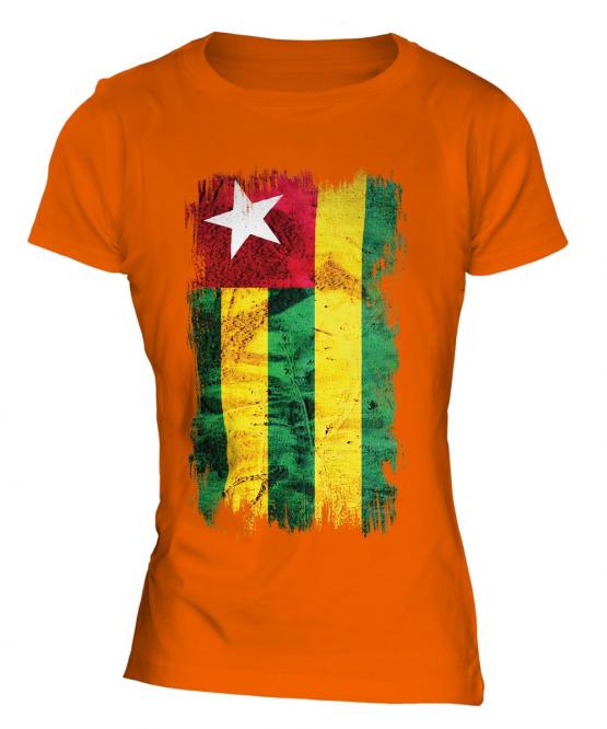 Togo Grunge Flag Ladies T-Shirt