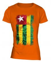 Togo Grunge Flag Ladies T-Shirt