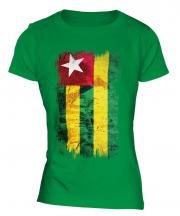 Togo Grunge Flag Ladies T-Shirt