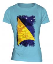 Tokelau Grunge Flag Ladies T-Shirt