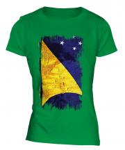 Tokelau Grunge Flag Ladies T-Shirt