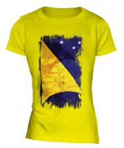 Tokelau Grunge Flag Ladies T-Shirt
