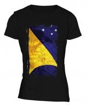 Tokelau Grunge Flag Ladies T-Shirt
