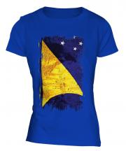 Tokelau Grunge Flag Ladies T-Shirt