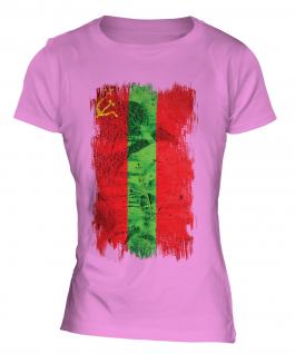 Transnistria Grunge Flag Ladies T-Shirt