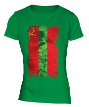 Transnistria Grunge Flag Ladies T-Shirt