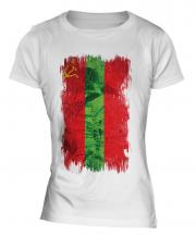 Transnistria Grunge Flag Ladies T-Shirt