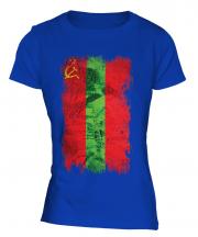 Transnistria Grunge Flag Ladies T-Shirt