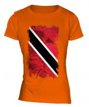Trinidad And Tobago Grunge Flag Ladies T-Shirt