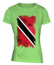Trinidad And Tobago Grunge Flag Ladies T-Shirt
