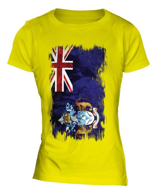 Tristan Da Cunha Grunge Flag Ladies T-Shirt