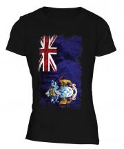 Tristan Da Cunha Grunge Flag Ladies T-Shirt