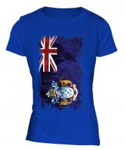 Tristan Da Cunha Grunge Flag Ladies T-Shirt