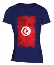 Tunisia Grunge Flag Ladies T-Shirt